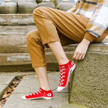 1 пара забавных носков с принтом обуви в стиле Харадзюку, хип-хоп, милые модные мягкие женские тапочки и носки
