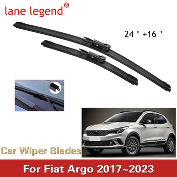2x для Fiat Argo 2017 ~ 2023, щетки стеклоочистителей, резак для резиновой ленты, сменные стекла, щетки для лобового стекла, аксессуары для автомоек