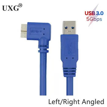 5 Гбит/с под углом 90 градусов вправо влево Micro B к USB 3.0 Type A кабель типа 