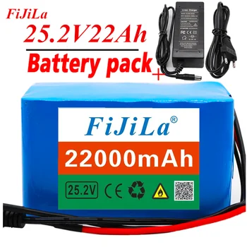 6 s4p 24v 22ah 25,2 Batterie Lithium batterie 22000 v mah Elektro fahrrad Moped/Elektro/Li Ionen Akku mit Ladegerät