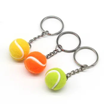 600шт Мини-теннисный мяч брелок Металлический Подарочный теннисный сувенир для украшения теннисного клуба Диаметром 2 см