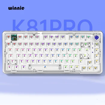 81keys Беспроводная Bluetooth-клавиатура Aula LEOBOG K81pro, прошедшая третий пробный экзамен, игровая клавиатура с газовой структурой