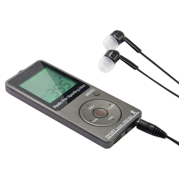 AM FM портативное радио Персональное радио с наушниками Walkman Радио с перезаряжаемой батареей Цифровой дисплей стерео радио