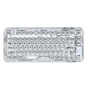 CoolKiller CK75 Polar Bear Беспроводная механическая клавиатура, Прозрачный чехол, прокладка для клавиш, 2.4 g Bluetooth, печатная плата с возможностью горячей замены, WIN MAC