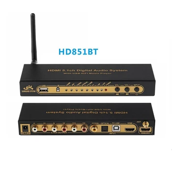 HD851BT DTS AC3 5.1 Аудио Конвертер Декодер HDMI Экстрактор 4K ARC SPDIF Коаксиальный Оптический Разветвитель с Bluetooth-Вилкой США