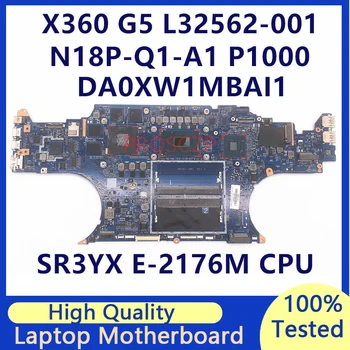 L32562-001 L32562-501 L32562-601 Для ноутбука HP ZBOOK X360 G5 Материнская плата с процессором E-2176M P1000 DA0XW1MBAI1 100% Полностью протестирована В порядке
