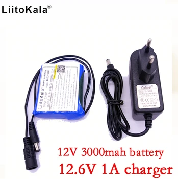 Liitokala 12 В 3000 мАч аккумулятор литий-ионный перезаряжаемый Y La C Mara de CCTV cargador + зарядное устройство 1A