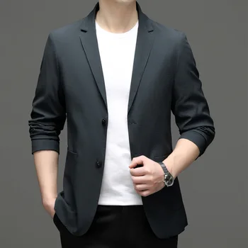 Lin2299-Куртка с рукавом семь четвертей, корейская версия трендового костюма с коротким рукавом
