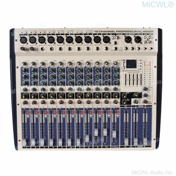 MiCWL Audio 2400 Вт Предусилители 12-Канальный Микшер Усилитель Мощности Микшерный пульт с USB 48 В Фантомным Питанием Bluetooth Audio Звуковой Микшер