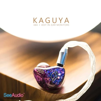SeeAudio Kaguya 4EST + 4BA Наушники-вкладыши С Электростатической балансной Арматурой, Мониторы Hi-FI Музыки, Проводные Наушники Со Съемным кабелем