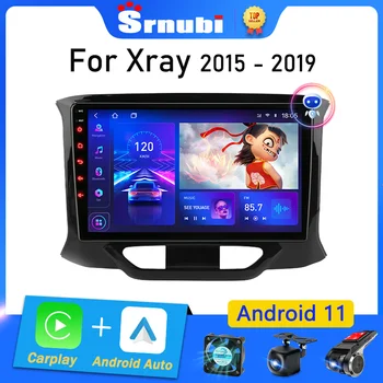 Srnubi Android 11 Автомобильный Радиоприемник для LADA X Ray Xray 2015-2019 Мультимедийный плеер 2 Din Навигация GPS Carplay Авторадио Стерео DVD