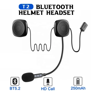 T2 Bluetooth-гарнитура Мотоциклетный шлем Беспроводные наушники Колонки Наушники для громкой связи Mp3-плеер Аксессуары для мотоциклов