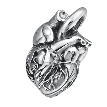 Unibabe Чистое Серебро S925 Пробы Креативный дизайн Скелет Сердце Персонализированный Модный тренд Цепочка Кулон Ювелирные Изделия