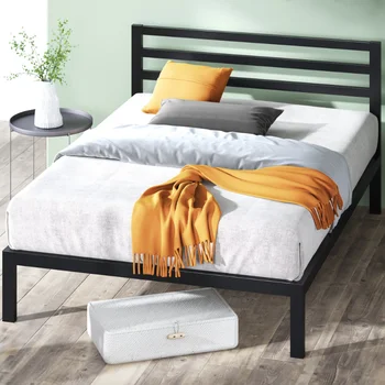 Zinus Mia 38 ”Металлический Каркас кровати на платформе с изголовьем, мебель для спальни Queen Camas