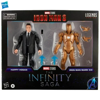 [В наличии] Hasbro Marvel Legends Хэппи Хоган и Железный человек Марк, 6-дюймовая фигурка, модель, игрушка в подарок, оригинал