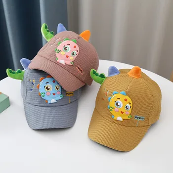 Детская весенне-осенняя новая бейсболка с животными, детская шляпа с утиным язычком, Солнцезащитная шляпа для мальчиков и девочек, Мультяшная милая шляпа с зонтиком, тренд Моды Для детей