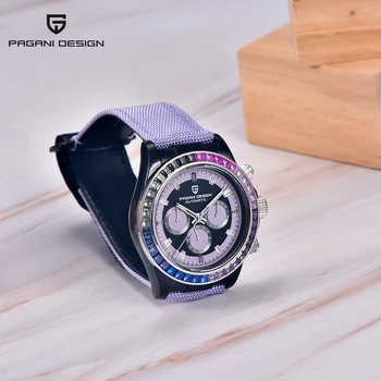 Дизайн Pagani 2022 нейтральная повседневная мода 40 мм кварцевые часы сапфир 100 м водонепроницаемые многофункциональные кодовые часы renogio mangio
