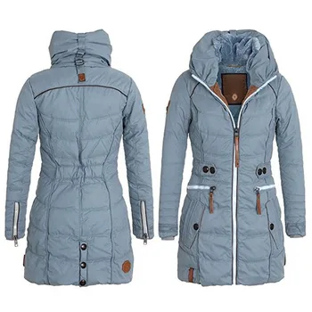 Женское зимнее утолщенное хлопчатобумажное пальто, независимая станция, модная куртка с капюшоном, женские пальто, платье
