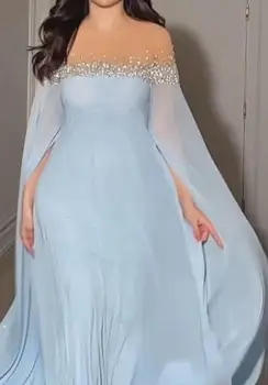 Женское Элегантное Вечернее платье, украшенное блестками, Модная Сексуальная юбка с открытыми плечами и рукавами, Свадебная Длинная юбка с большими размахами