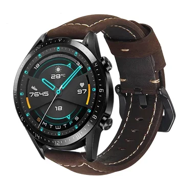 Итальянская кожа для Huawei Watch GT2 GT3 46 мм 42 мм Сменный кожаный ремешок для часов, ремешок для смарт-часов, браслет, аксессуары GT