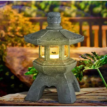 Каменная башня Дзен в китайском стиле, садовые украшения, макет маленькой дворцовой лампы, пейзаж с проживанием в семье