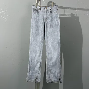 Ковбойские джинсы с лепестками, модный темперамент, лето 2023, новинка