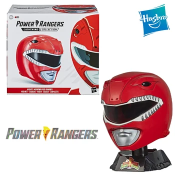 Коллекция Могучих рейнджеров Lightning, Коллекционный шлем Mighty Morphin Red Ranger Премиум-класса, Полномасштабный для Демонстрационных Ролевых игр, Косплея