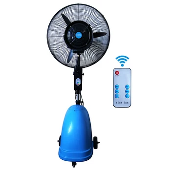 Коммерческий электрический вентилятор с распылительным охлаждением 26 дюймов, защита окружающей среды, мобильный вентилятор с распылительным охлаждением, Заводская система увлажнения