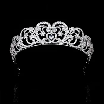 Королевская корона Принцесса Невеста Свадебный Головной убор из Циркона, Аксессуары для вечеринки на День рождения, Мицва, Блестящие хрустальные модные украшения для женщин