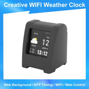 Креативный настольный Простой мини WiFi Esp866 Веб-управление Китайская и английская версия Погодных часов ручной работы Маленький компьютер