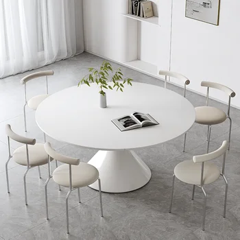 Круглый Складной Обеденный стол, Стул Японского современного Дизайна, Удлинитель для обеденного стола, Белая Мебель для Столовой Muebles De Cocina