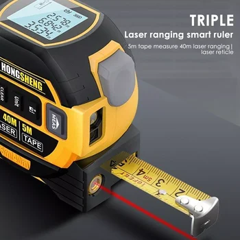 Лазерный дальномер, Измерительная Лазерная Рулетка, Цифровой Измеритель расстояния, Цифровая Электронная Рулетка, Нержавеющая Рулетка