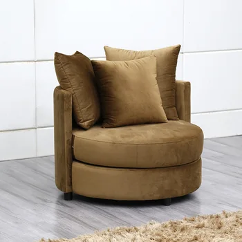 Легкий роскошный одноместный диван для гостиничных апартаментов байковый круглый стул маленький круглый легкий экстравагантный диван для ленивых