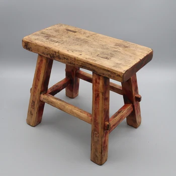 Маленький деревянный стул из массива дерева, китайский антиквариат