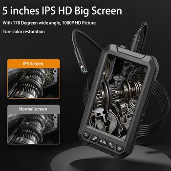 Многофункциональная эндоскопическая камера С 5 Дюймовым IPS экраном с разрешением 200 Вт HD, инструмент для ремонта трубопроводов автомобильного двигателя Camara Endoscopica