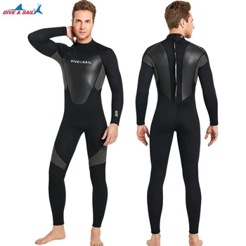 Молния сзади, 3 мм Неопреновый гидрокостюм с длинным рукавом, теплые водолазные костюмы для всего тела, для серфинга, подводного плавания, занятий водными видами спорта на открытом воздухе