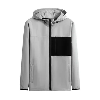 Мужская Осенняя куртка 2023, Новое Модное Качественное Повседневное Дышащее спортивное пальто в стиле пэчворк на молнии, куртка, Мужская одежда на заказ
