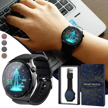 Мужские смарт-часы с HD-экраном для определения температуры тела Ai Smart Voice Smartwatch 2023 Bluetooth Call Clock