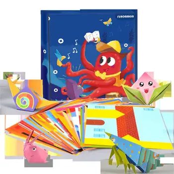 Набор детских красочных бумажных книг на 108 листов, креативные узоры, забавные 3D игрушки-головоломки ручной работы, искусство и ремесла, подарок для детей