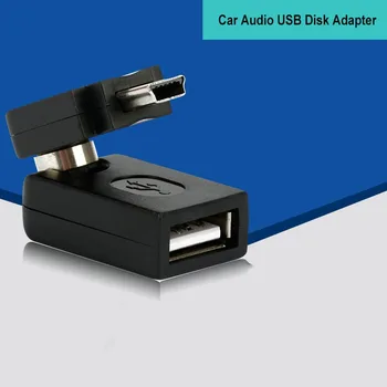Новый разъем Mini USB для подключения преобразователя между мужчинами и женщинами, адаптер синхронизации данных для автомобильного AUX MP3-конвертера, вращение головы