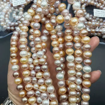 Ожерелье из натурального пресноводного жемчуга смешанного цвета 9-12 мм 4 Оптовая цена по прейскуранту завода-изготовителя