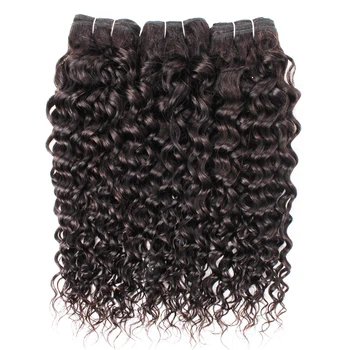 Пучки волос с водной волной натурального Цвета 400 г/лот Для Наращивания Индийских Вьющихся человеческих волос на всю Голову 10-30 Дюймов Remy