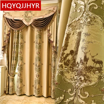 Роскошные 3D жаккардовые плотные шторы Royal top для окон гостиной с высококачественной элегантной вуалевой занавеской для спальни