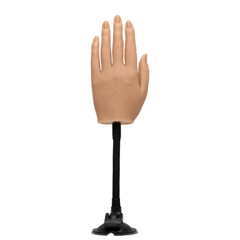 Силиконовый тренировочный ручной реалистичный акриловый манекен для дизайна ногтей, тренировка пальцев с зажимом-держателем для художников салона Diy