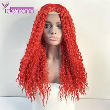 У вас есть спрос на красные/черные афро-кудрявые парики для черных париков для черных женщин