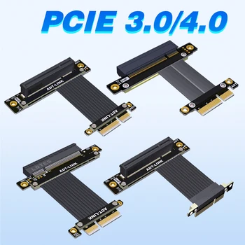 Удлинительный кабель PCI Express 4,0x4-X8, Соединительный кабель PCIe 3.0 Riser для PCIe 8x Gigabit LAN, PCIe NVMe RAID SSD с расширением 4x