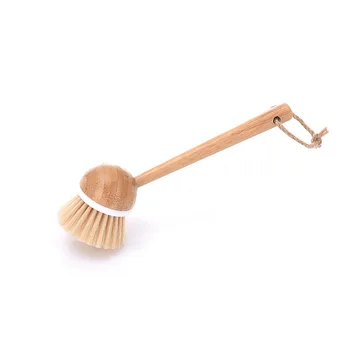 Щетка для чистки с бамбуковой ручкой, универсальный скраб, щетка для мытья посуды в посудомоечной машине, многофункциональные кухонные инструменты для чистки, Щетка для мытья посуды с бамбуком