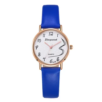 Элегантные часы для женщин, роскошный бренд, кожаный ремешок, кварцевые наручные часы Montre Femme, высококачественные цифровые часы Montres Femmes