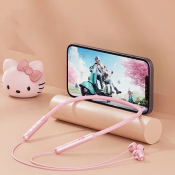 Kawaii Sanrio Спортивная Bluetooth-Гарнитура Hello Kittys Аксессуары Милая Красота Мультфильм Аниме Подвесные Игрушки-вкладыши на Шею для Девочки Подарок