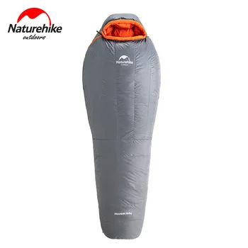 Naturehike Спальный мешок Сверхлегкий ULG400, спальный мешок на гусином пуху, Зимний водонепроницаемый спальный мешок для кемпинга, снаряжение для кемпинга
